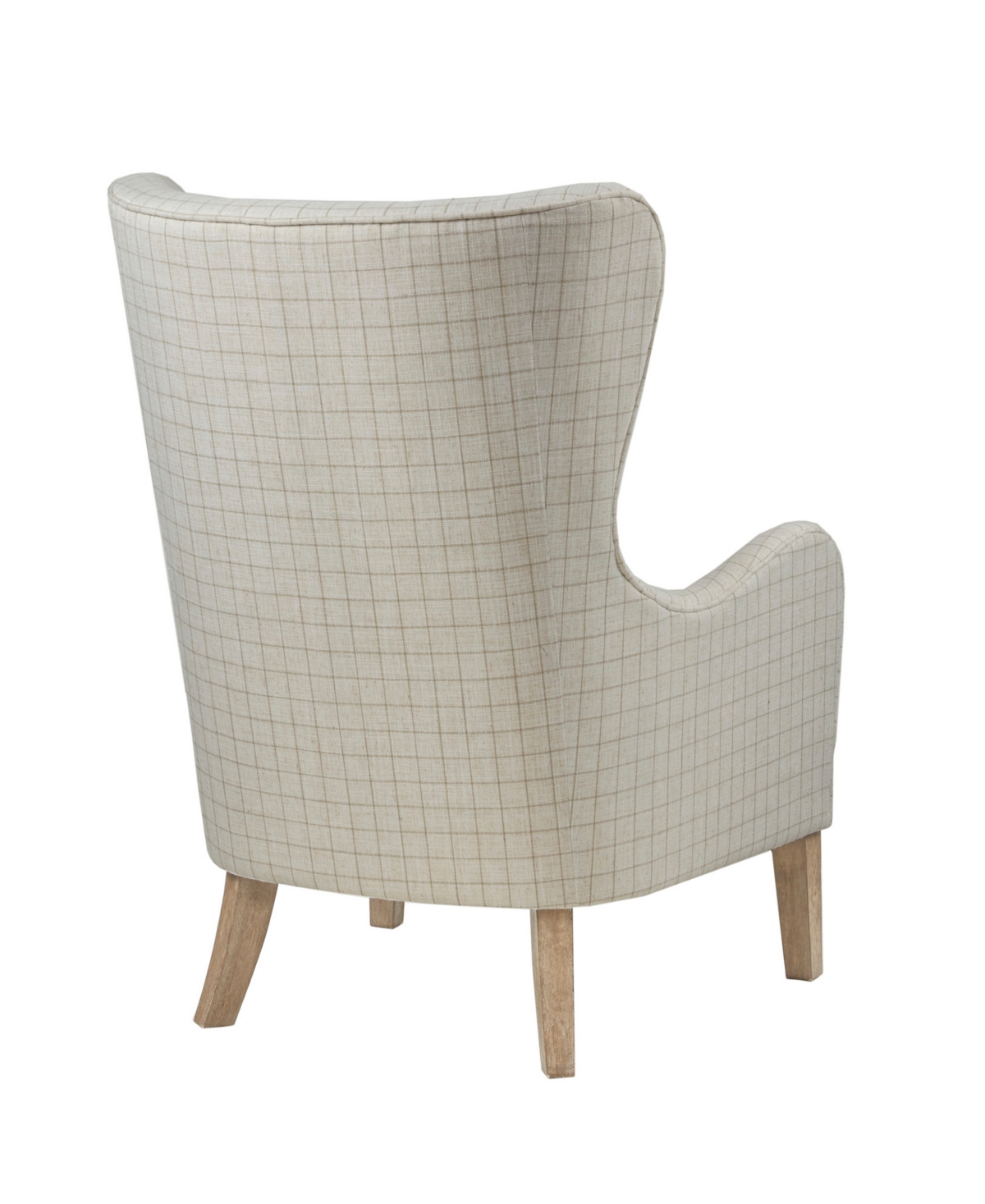 Madison Park Arianna Fabric Swoop Wing Chair In Linen