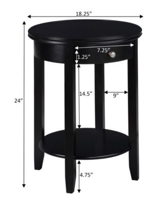 18.25" Rubber wood AH Baldwin End Table