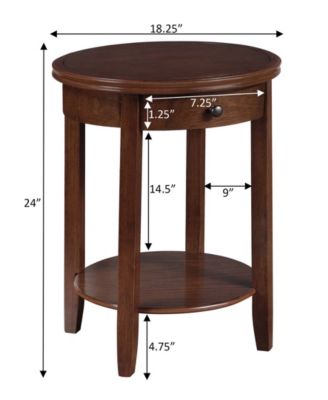 18.25" Rubber wood AH Baldwin End Table