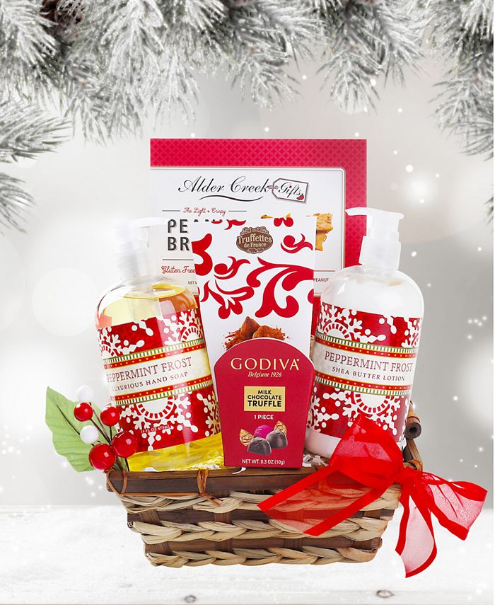 Alder Creek Gift Baskets Holiday Pampered with Peppermint Gift Basket