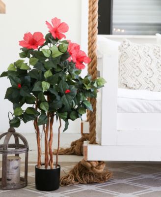 36" Artificial Hibiscus Tree