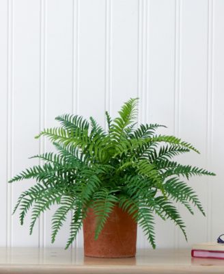 22" Artificial Fern Plant in Decorative Planter