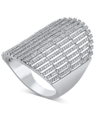 Macy's Diamond Multirow Statement Ring (1-1/2 ct. t.w.) in 14k White Gold