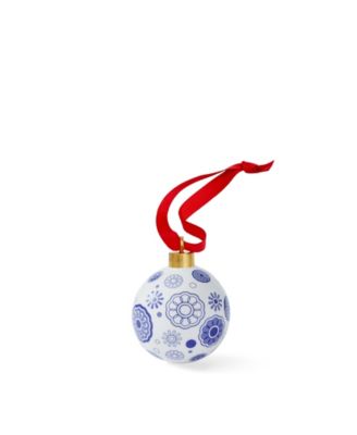 Blue Italian Bauble Ornaments, Set of 3