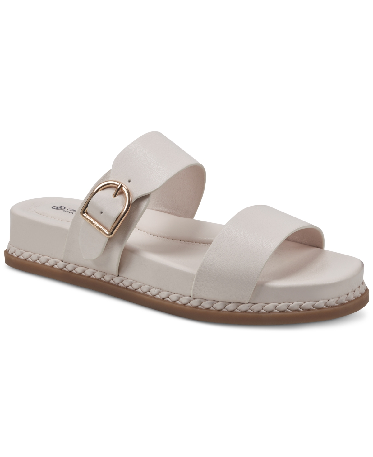 Giani Bernini Women's Gianaa Memory Foam Double Band Slip On Flat Sandals, Created for Macy's