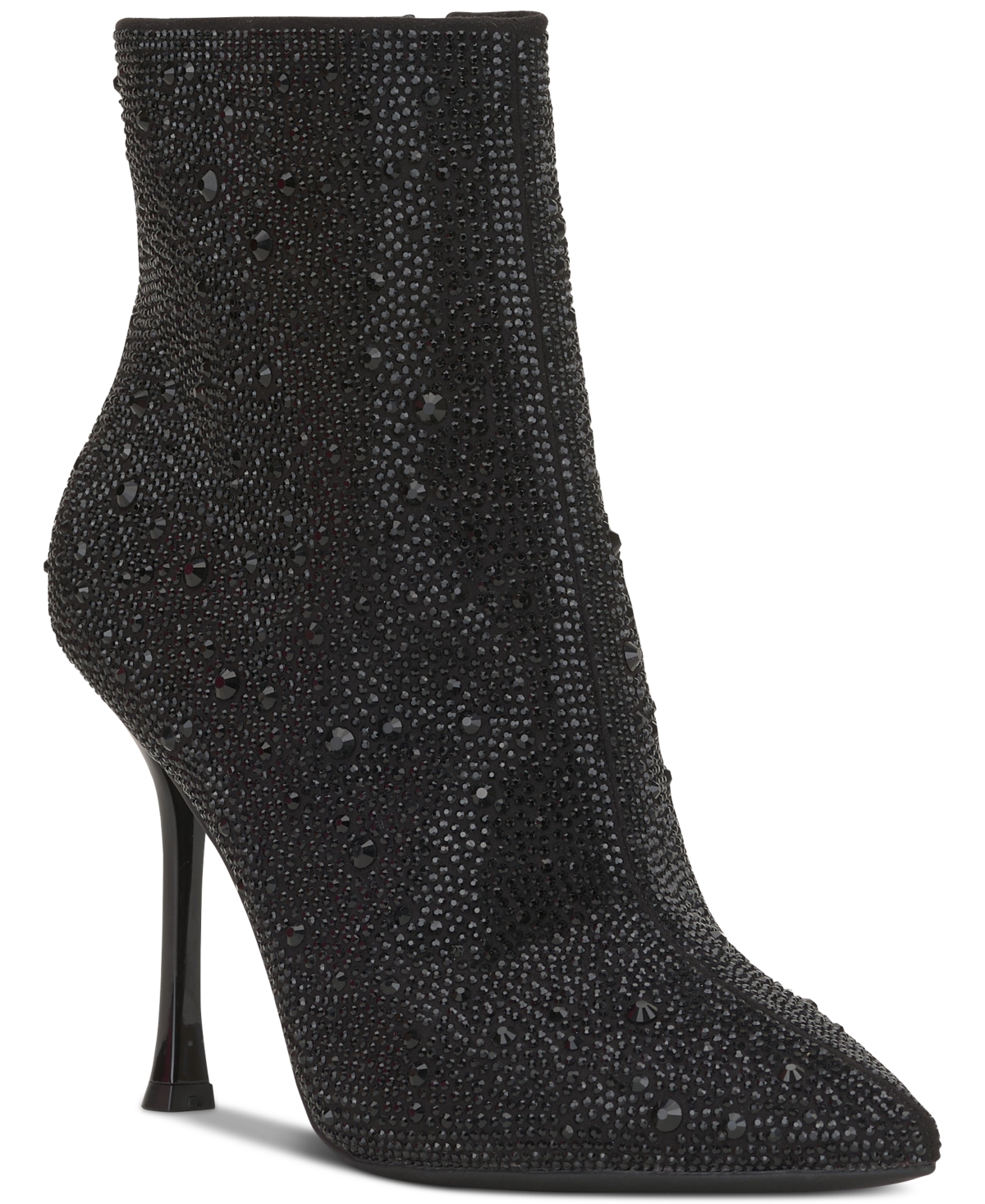 Inc International Concepts Women's Rakima Embellished Pointed Toe Dress Booties, Created For Macy's In Black Bling