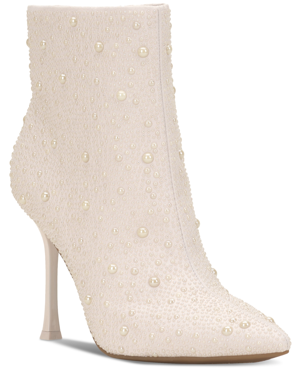 I.n.c. International Concepts Women's Rakima Embellished Pointed Toe Dress Booties, Created For Macy's In Pearl