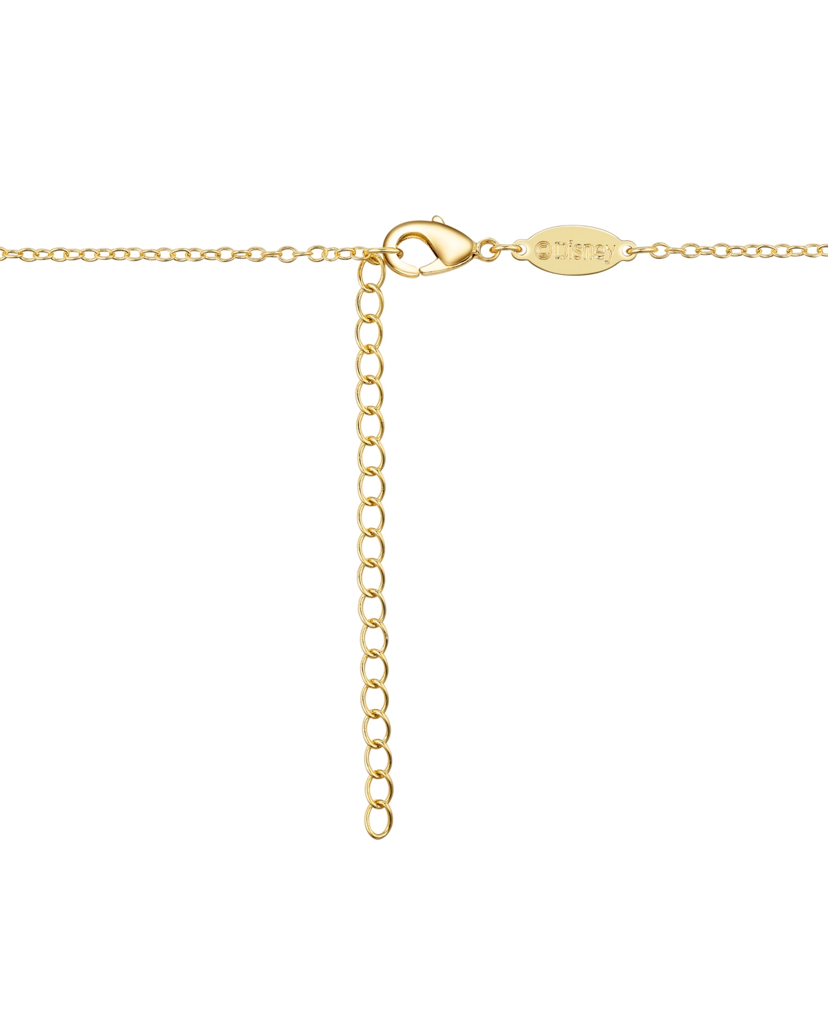 Disney Red and Clear Crystal 14KPlated Winnie The Pooh Necklace - Gold
