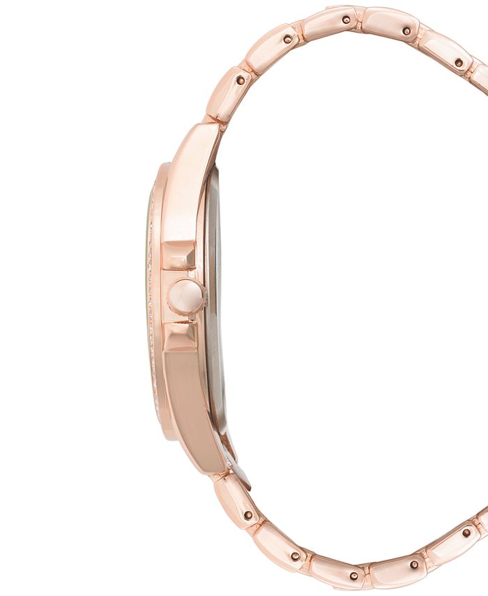 I.N.C. International Concepts Women's Rose Gold-Tone Bracelet Watch ...
