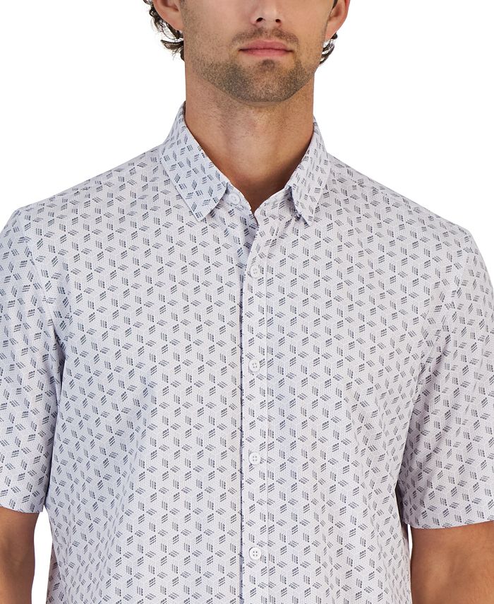 Manfinity Homme Men's Plus Size Woven sual Short Sleeve Shirt SHEIN