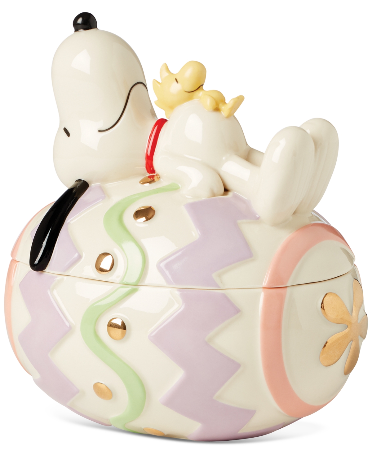 Lenox Peanuts Snoopy & Woodstock Covered Candy Dish In Multi And Ivory