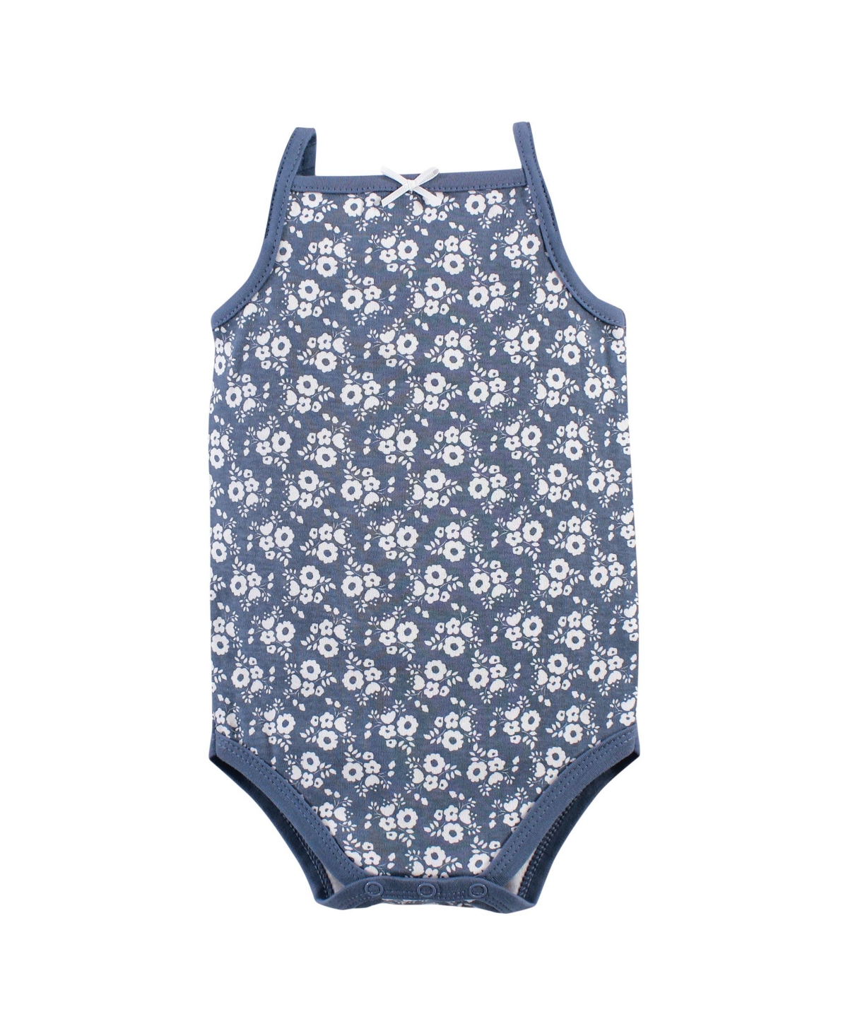 Hudson Baby Baby Girls Cotton Sleeveless Bodysuits 5pk,- Basic dot floral