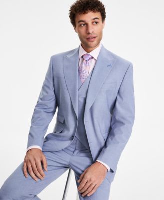 Tayion Collection Men's Classic Fit Wool Suit Jacket Blue Size 46 main image 1