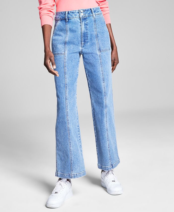 And Now This Cotton Front-Seam Jeans - Macy's