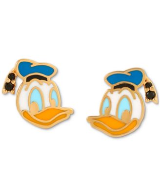 Girls Crew - 18k Gold-Plated Color Crystal Disney Stud Earrings
