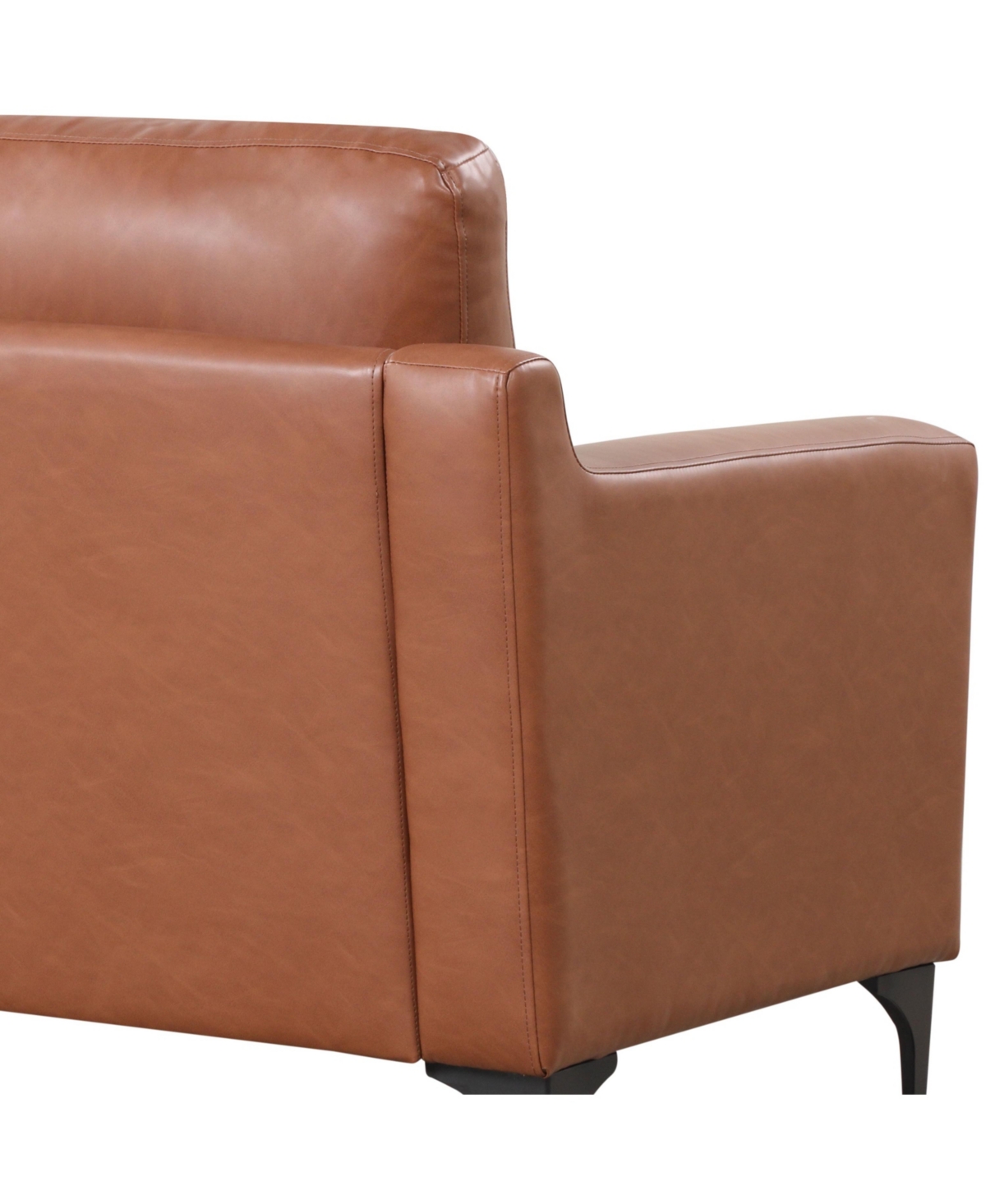 Shop Serta 78" Faux Leather Francis Sofa In Brown