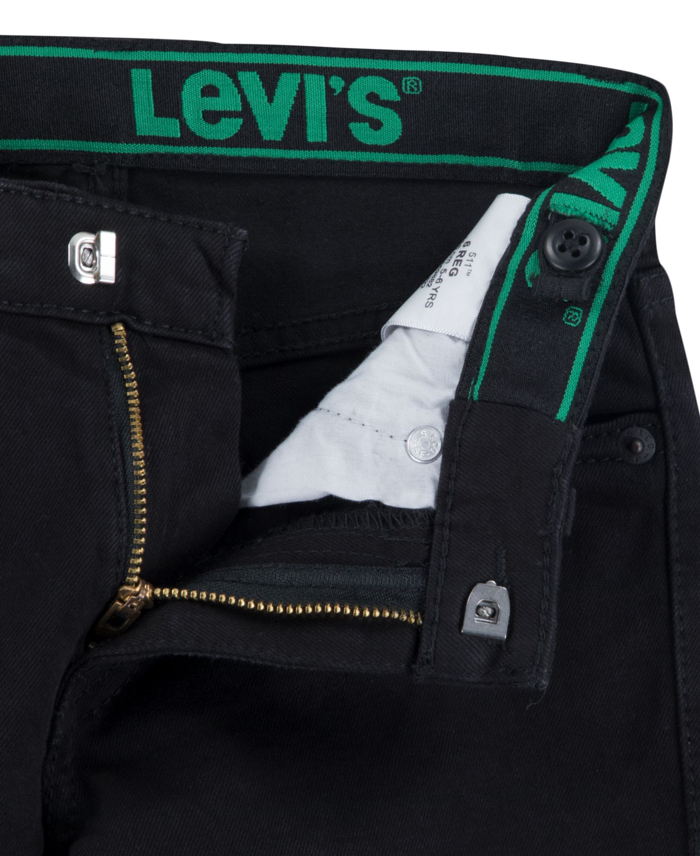 Джинсы Levi's 511 Slim Fit Stretch Performance для мальчиков, цвет: Чёрный — фото 6