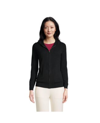 トップス LANDS' END/cashmere zip-up sweater Lands' End Women's Cashmere Front Zip Hoodie Sweater - Macy's