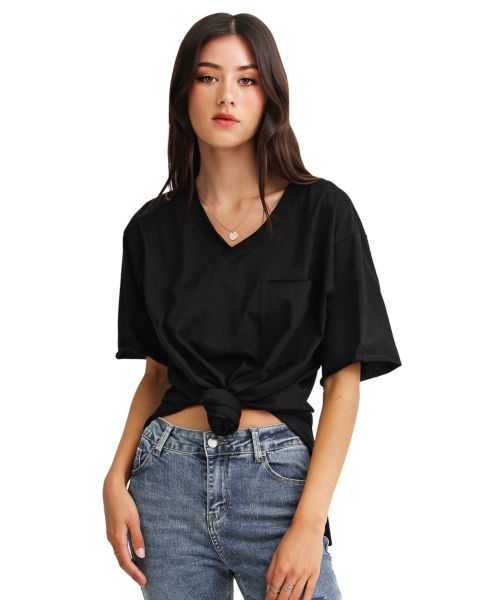 Женская футболка Belle & Bloom Brave Soul Oversized, цвет: Чёрный