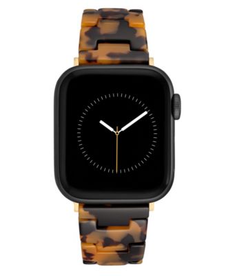 Women's Marbleized Tortoise Acetate and Gold-Tone Alloy Metal Bracelet designed for Apple Watch&reg; 42mm (Series 1-3 only) & 44/45/46/49mm (Ultra & Ultra 2)