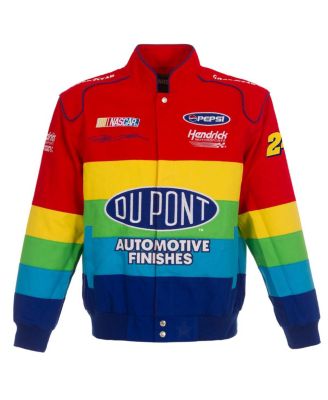 Men's Red, Blue Jeff Gordon Twill Uniform Full-Snap Jacket