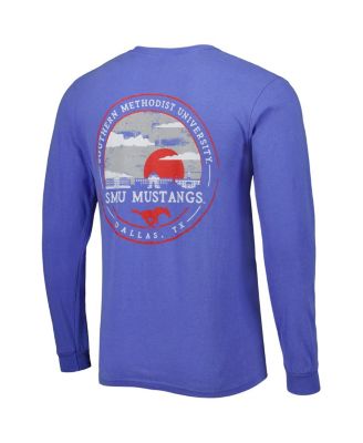 Men's Royal SMU Mustangs Circle Campus Scene Long Sleeve T-shirt