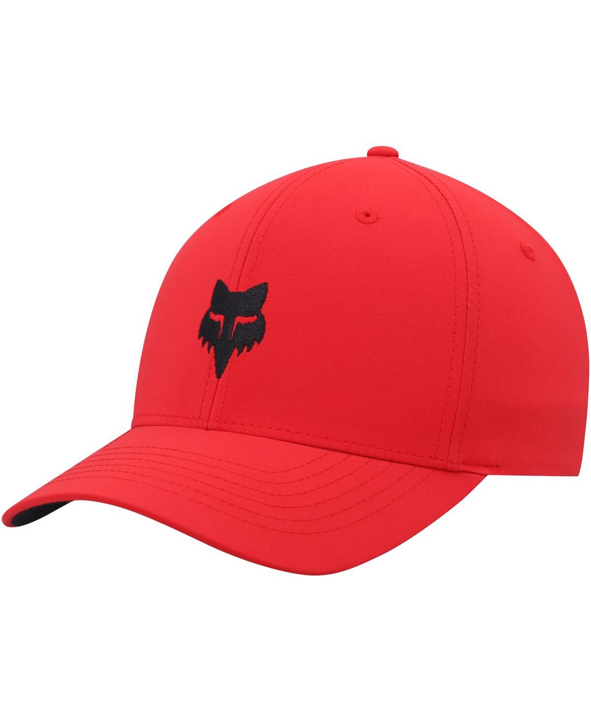Fox Men's Red  Racing Logo Flex Hat