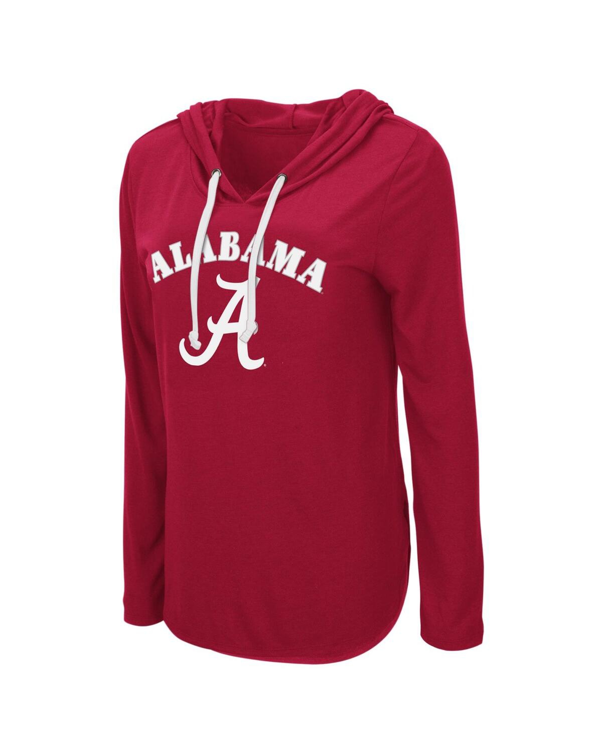 Women's ColosseumAlabamaTide My Lover Lightweight Hooded Long Sleeve T-shirt - Crimson
