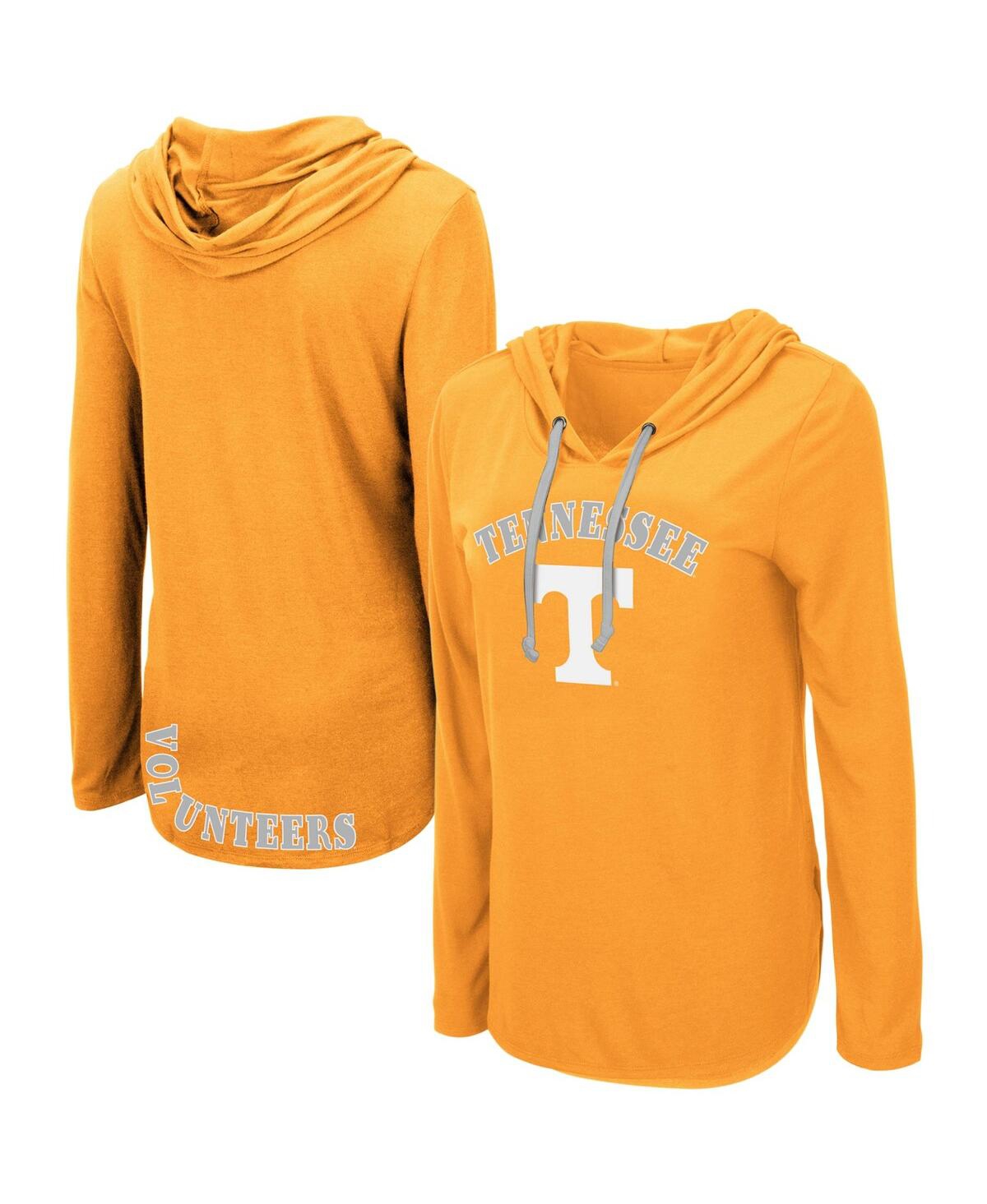Colosseum Women's  Tennessee Orange Tennessee Volunteers My Lover Lightweight Hooded Long Sleeve T-sh In Tennessee Orange