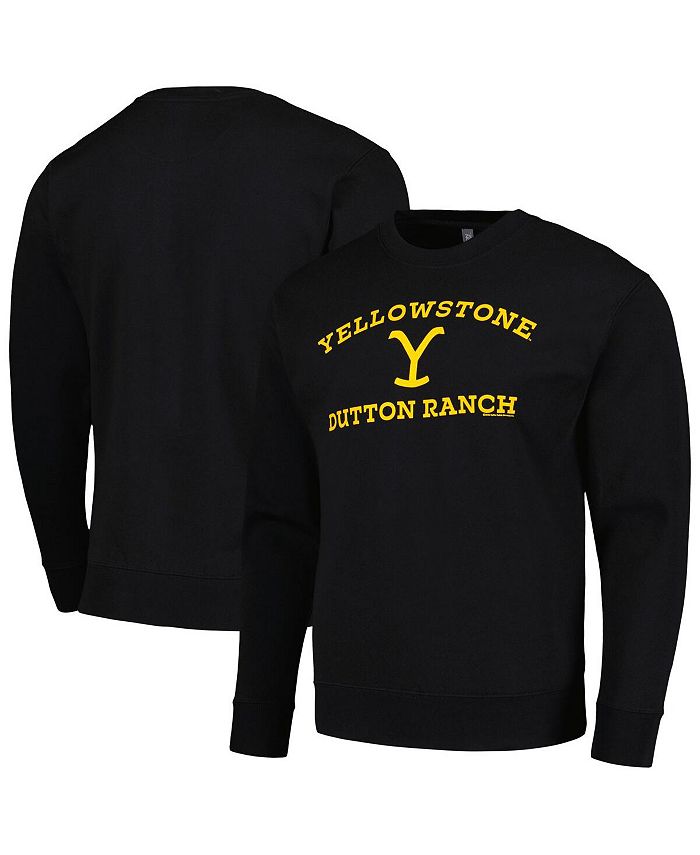 American Classics Men's Black Yellowstone Logo Pullover Sweatshirt Macy's