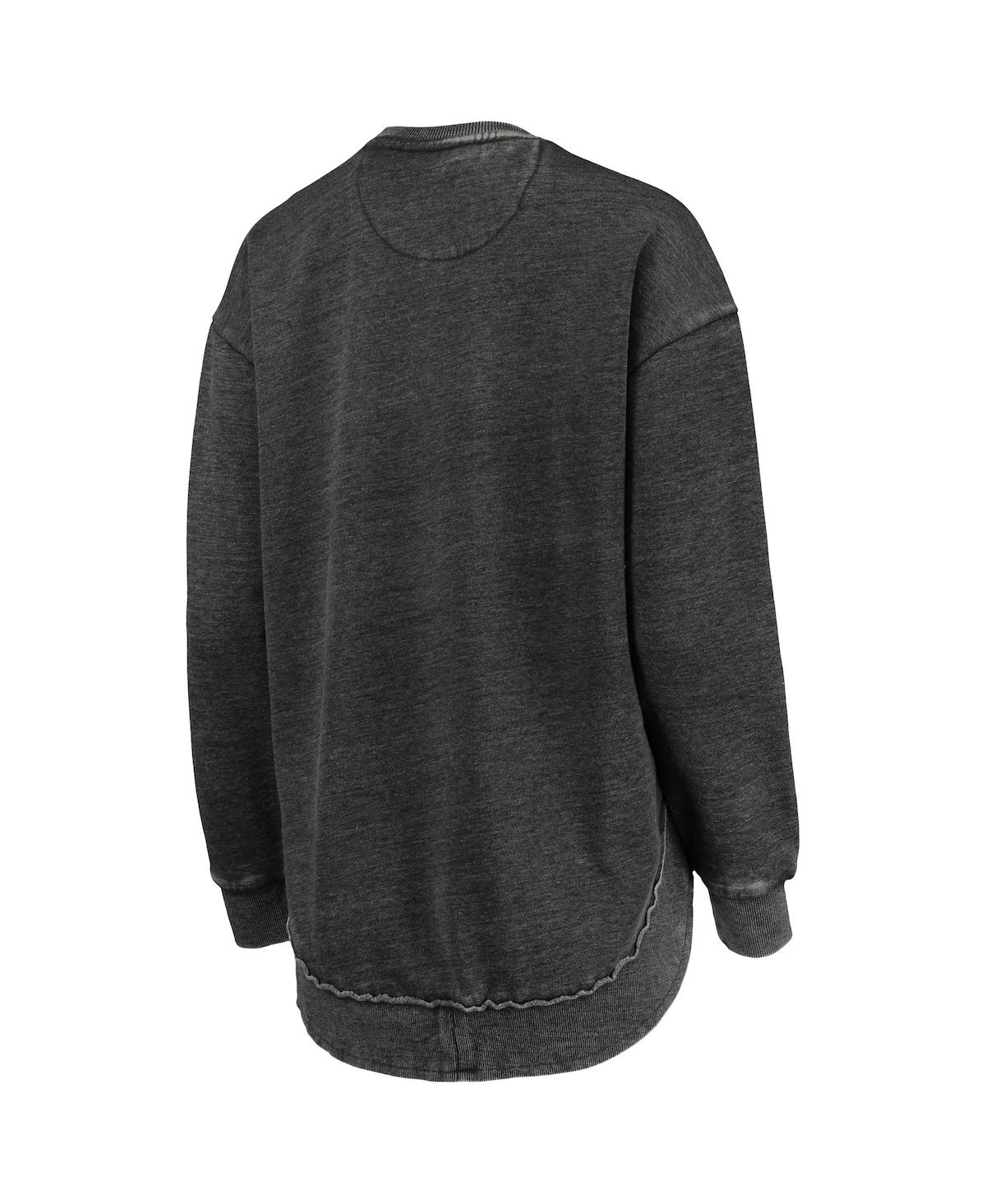 Shop Pressbox Women's  Black Distressed Cincinnati Bearcats Vintage-like Wash Pullover Sweatshirt