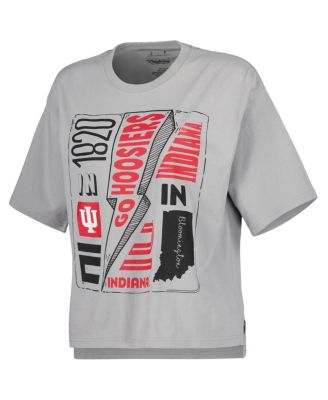 Women's Silver Indiana Hoosiers Rock & Roll School of Rock T-shirt