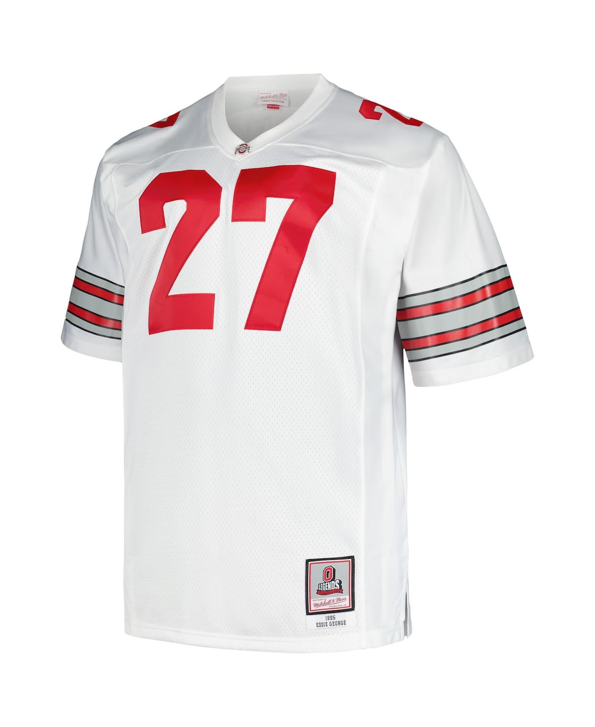 Men's Mitchell & Ness Eddie GeorgeOhio State Buckeyes Big and Tall Legacy Jersey - White