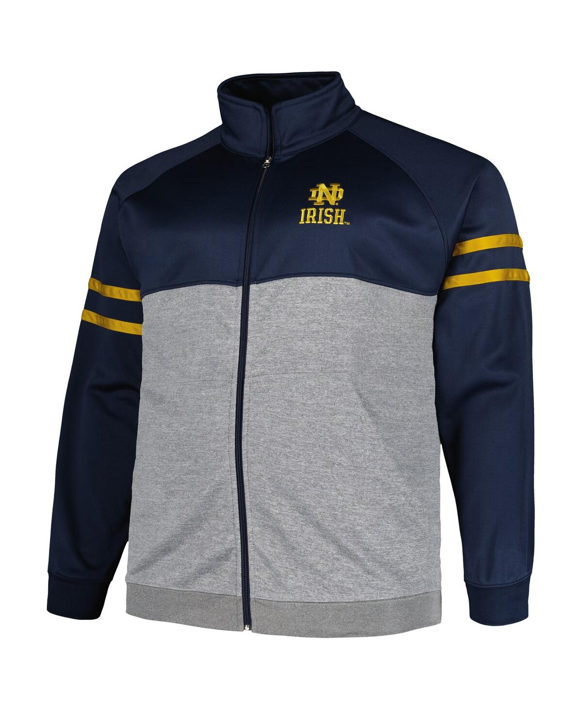 Shop Profile Men's  Navy Notre Dame Fighting Irish Fleece Full-zip Jacket