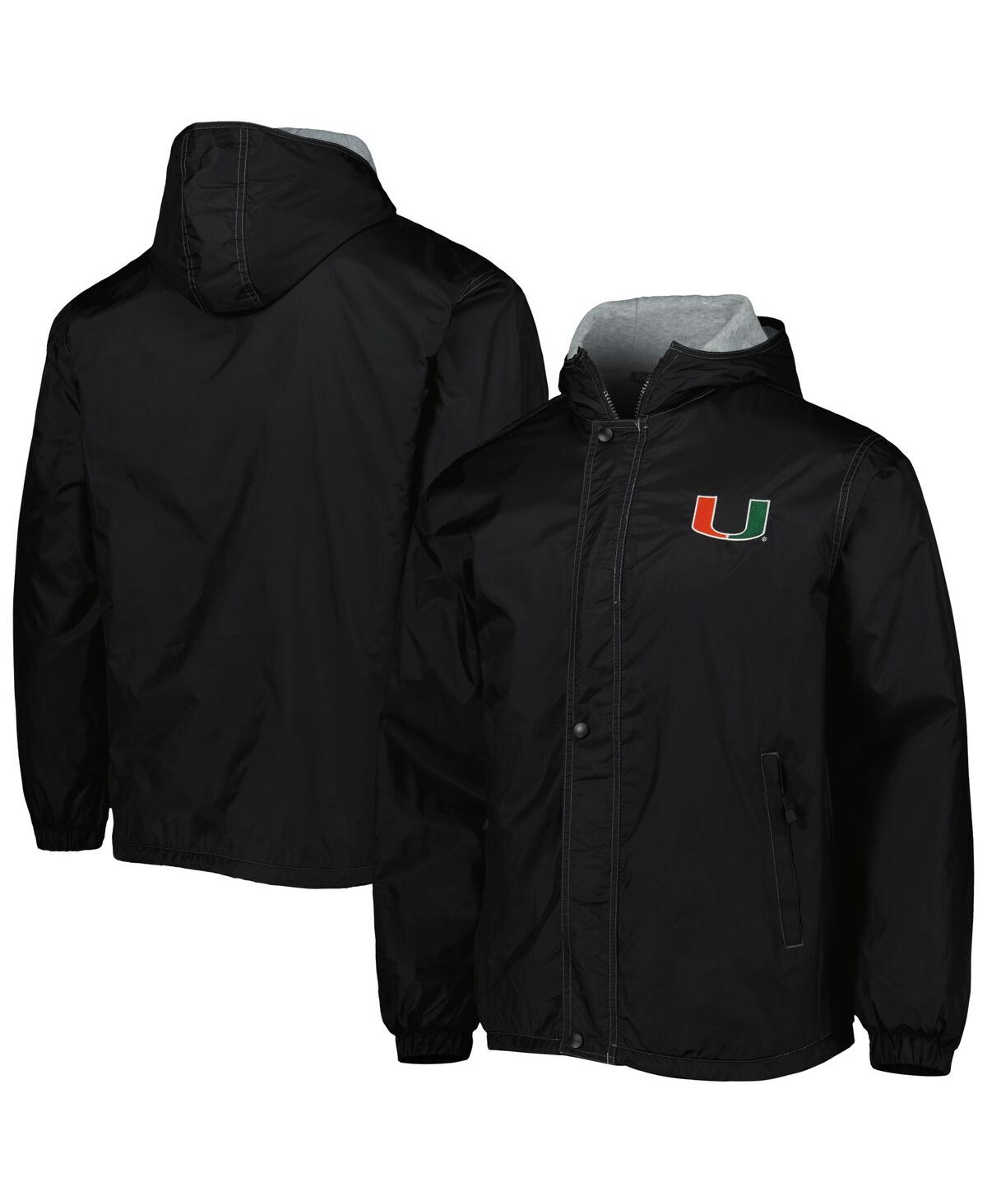 Dunbrooke Men's  Black Miami Hurricanes Legacy Full-zip Hoodie Jacket