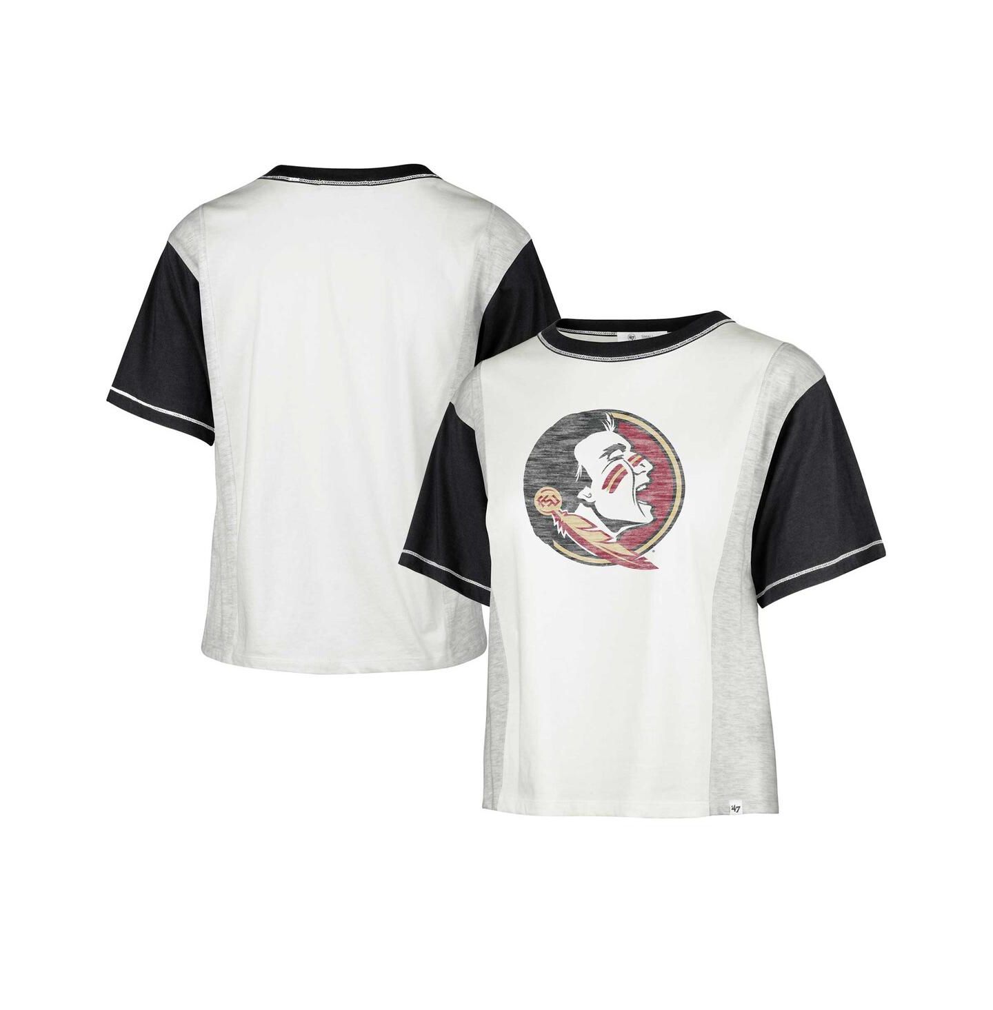 Женская футболка '47 Brand White Distressed Florida State Seminoles Premier Tilda — фото 1