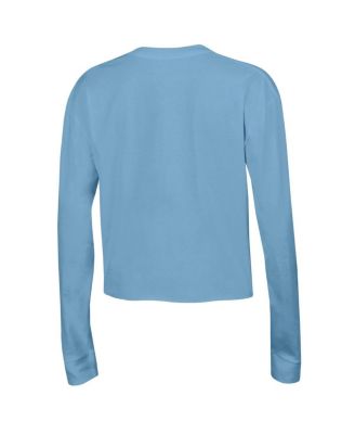 Women's Blue Florida Gators Boyfriend Cropped Long Sleeve T-shirt