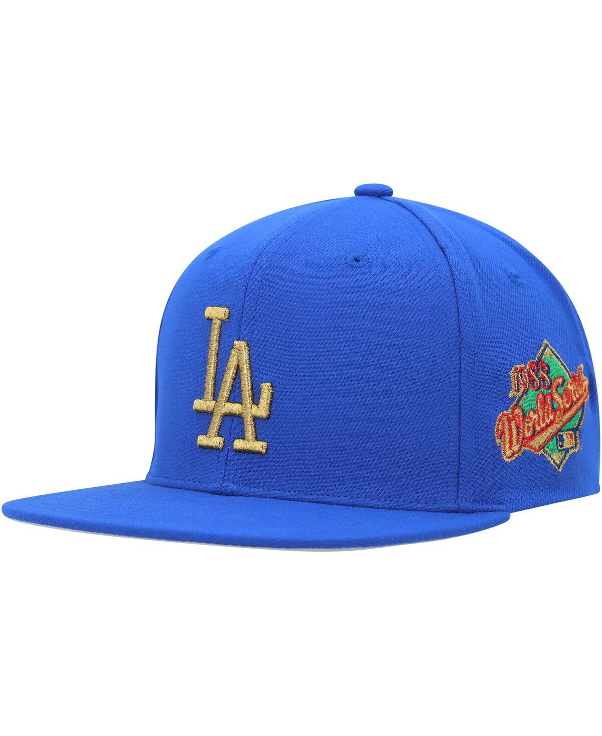 Shop Mitchell & Ness Men's  Blue Los Angeles Dodgers Champ'd Up Snapback Hat