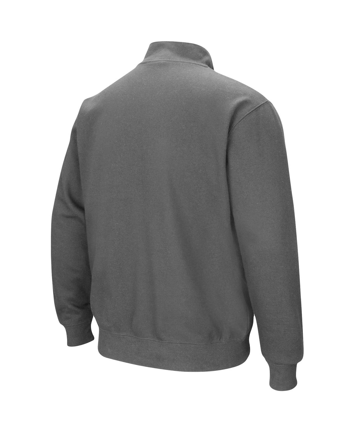 Colosseum Men's Charcoal Kansas State Wildcats Tortugas Logo Quarter-zip Jacket In Charcoal