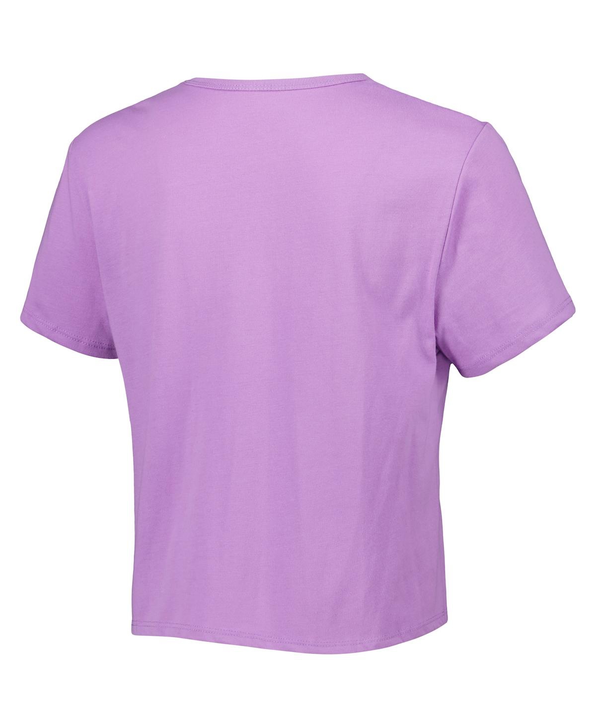 Zoozatz Purple Alabama Crimson Tide Core Fashion Cropped T-shirt In Purple