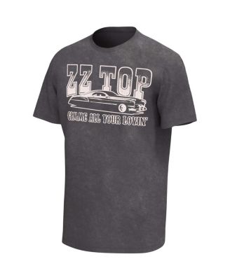Men's Charcoal Distressed ZZ Top Gimme All Your Lovin' Washed Graphic T-shirt