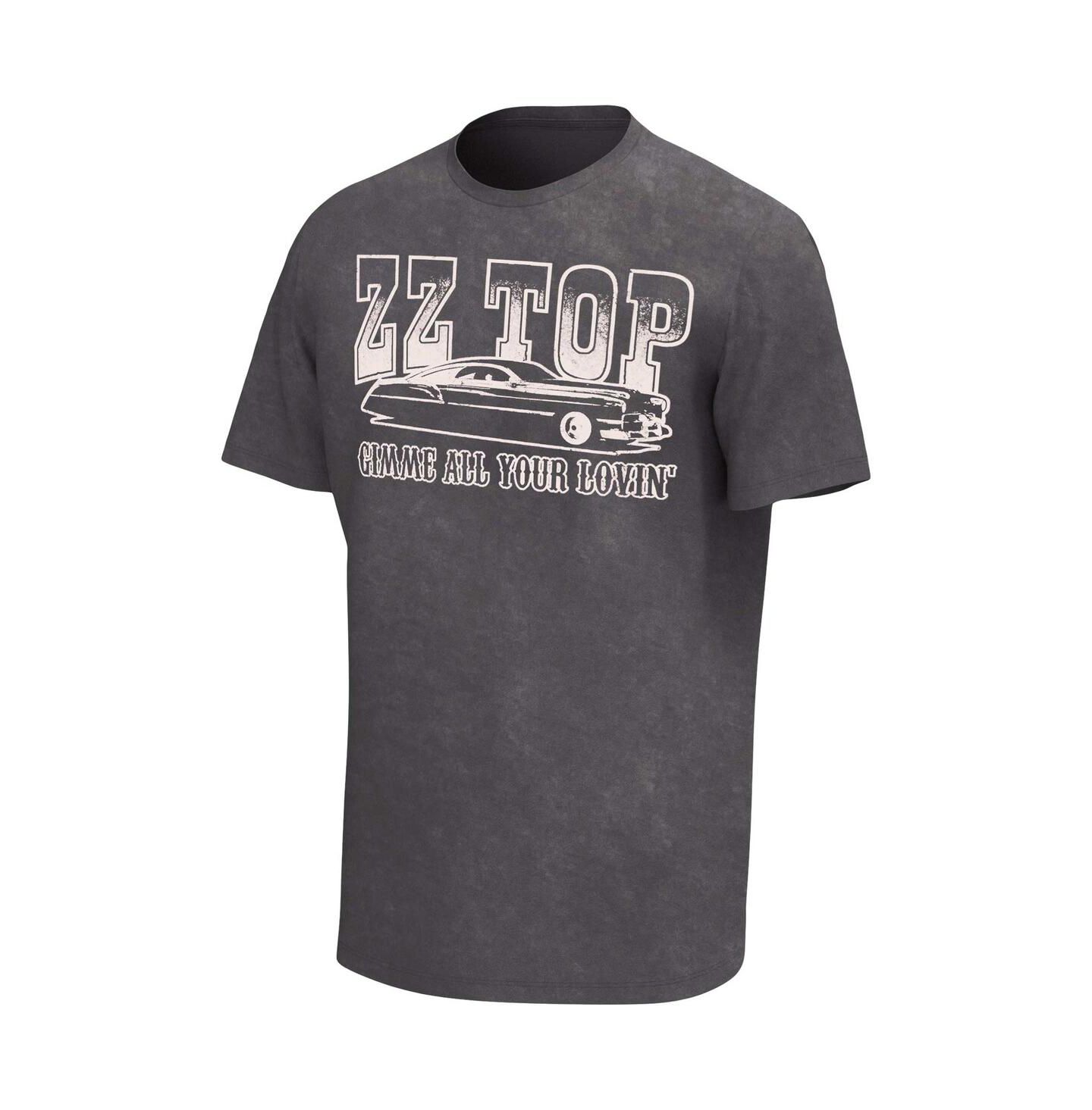 Мужская футболка Philcos Charcoal Distressed ZZ Top Gimme All Your Lovin' Washed Graphic — фото 2