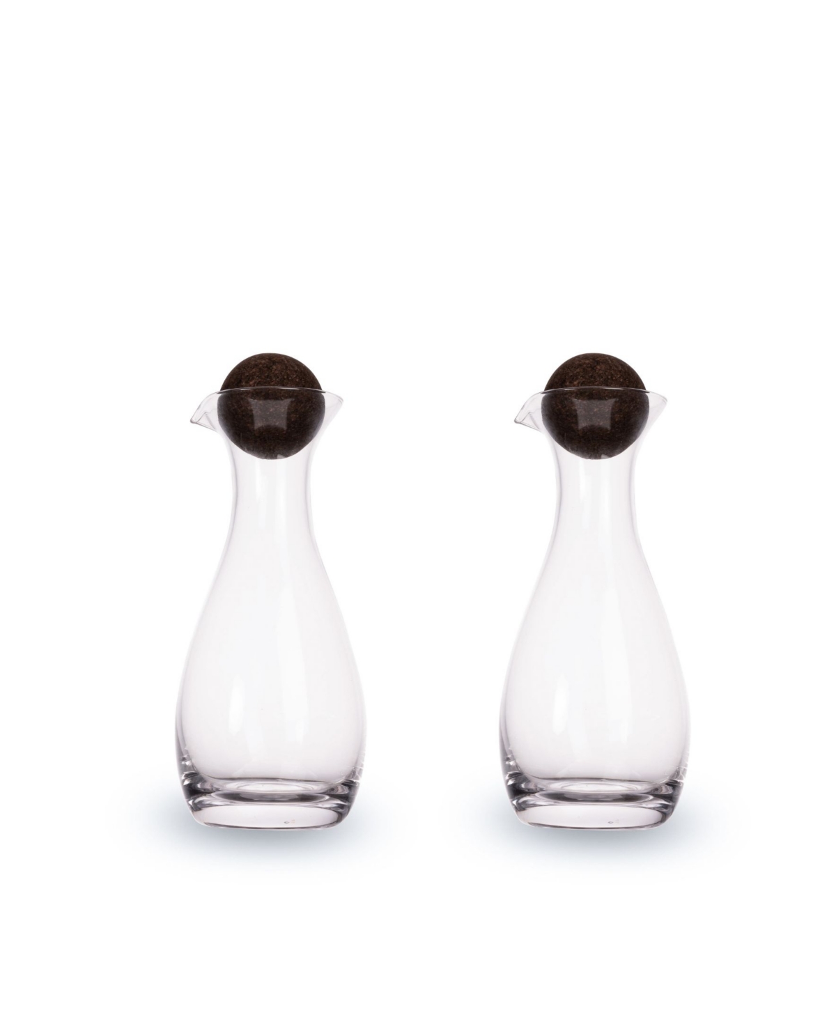 Shop Sagaform Nature Oil And Vinegar Bottles With Cork Stoppers, Set Of 2 In Clear