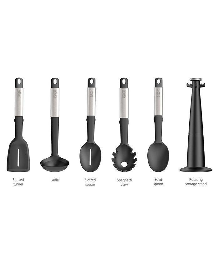 Joseph Joseph Elevate Silicone Carousel 5Piece Utensil Set with Rotating Storage Stand Macy's