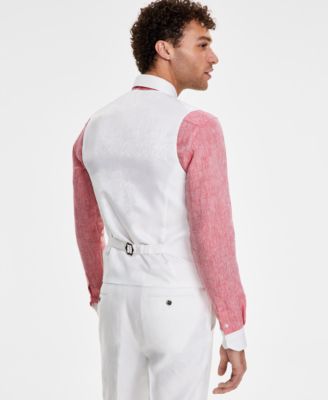 Tayion Collection Men's Classic-Fit Double-Breasted Linen Suit