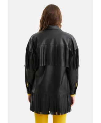Women's Fringe Faux Suede Jacket