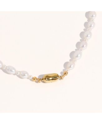 Bean Necklace - Madelyn Pearl Necklace 16" For Women