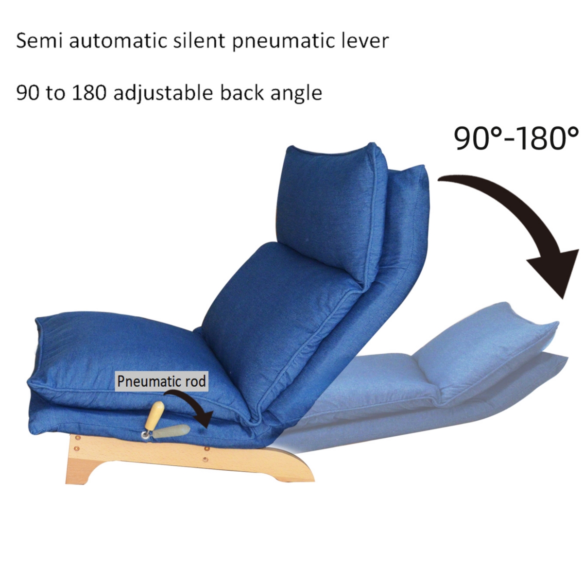 Streamdale Furniture Lazy Sofa Balcony Leisure Chair Bedroom Sofa Chair Foldable Reclining Chair Leisure Single