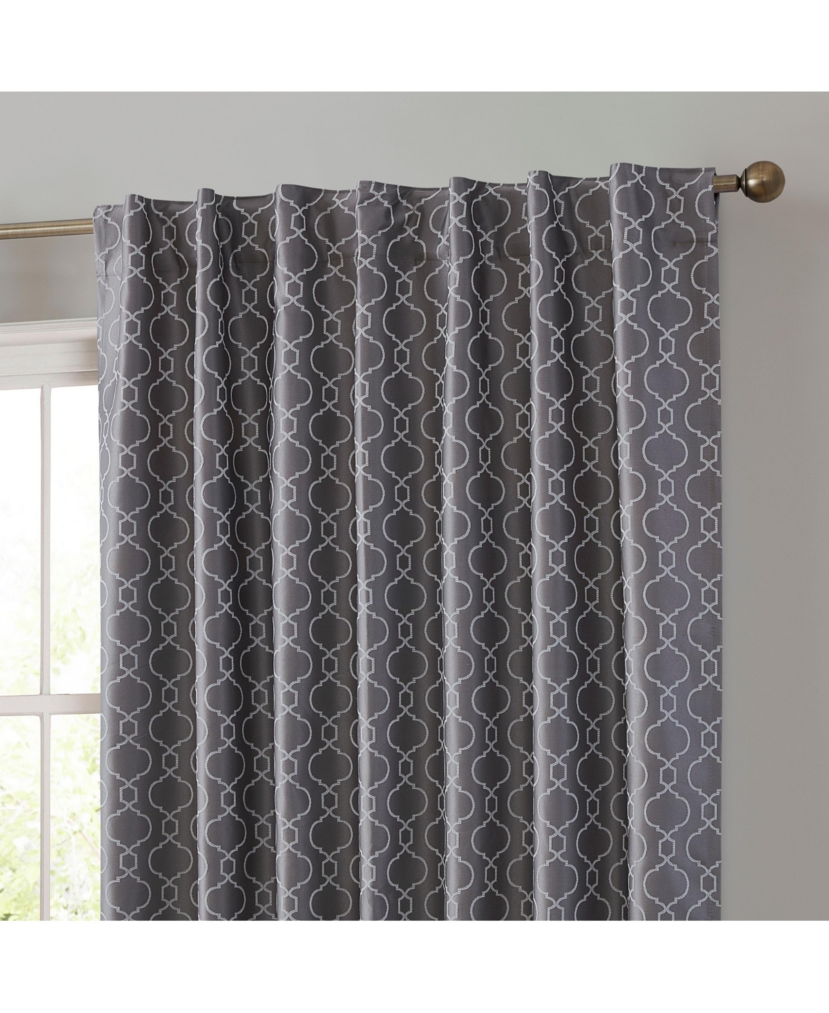 Franklin Moroccan 100% Complete Blackout Thermal Insulated Energy Savings Heat/Cold Blocking Back Tab Rod Pocket Curtain Drapery for Bedroom &