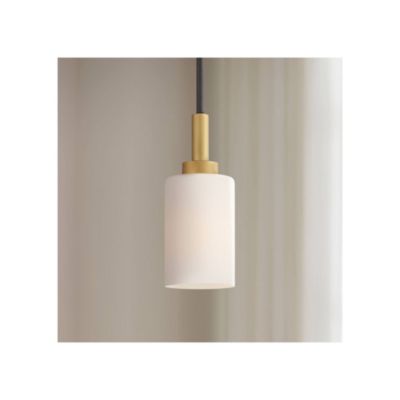 Prue Black Soft Gold Mini Pendant 5 1/4" Wide Modern White Cylinder Shade Fixture for Dining Room House Home Foyer Kitchen Entryway Bedroom Living - Possini Euro Design
